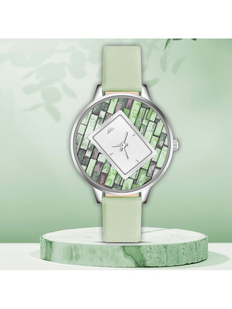     			Trex Green PU Analog Womens Watch