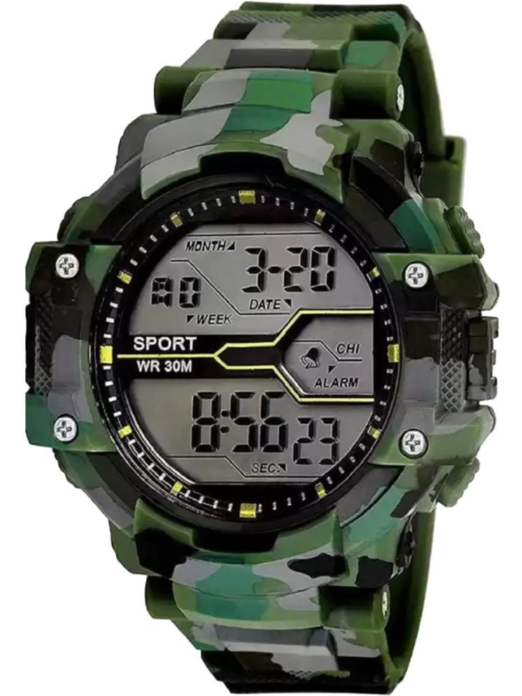     			Trex Green Silicon Digital Men's Watch