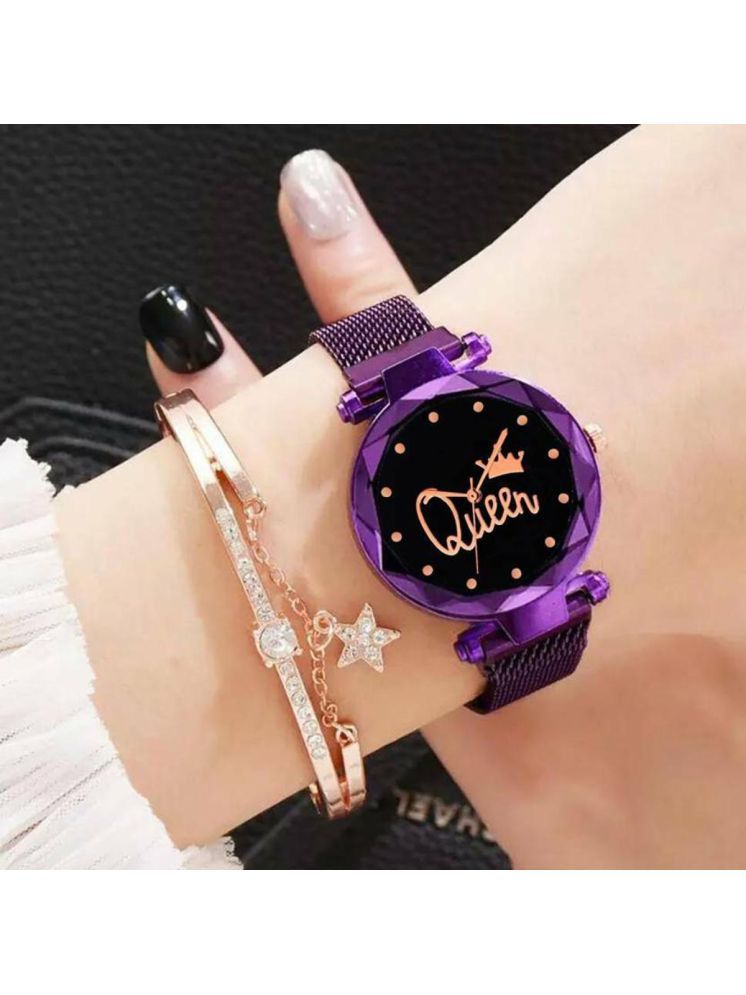     			Trex Purple Metal Analog Womens Watch