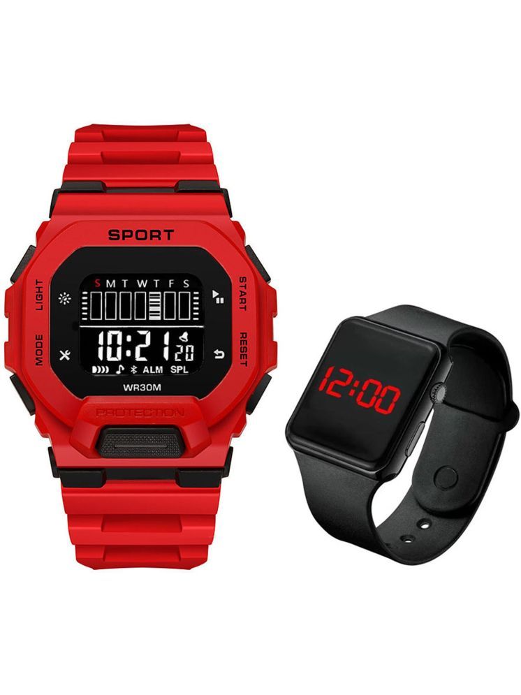     			Trex Red Silicon Digital Men's Watch