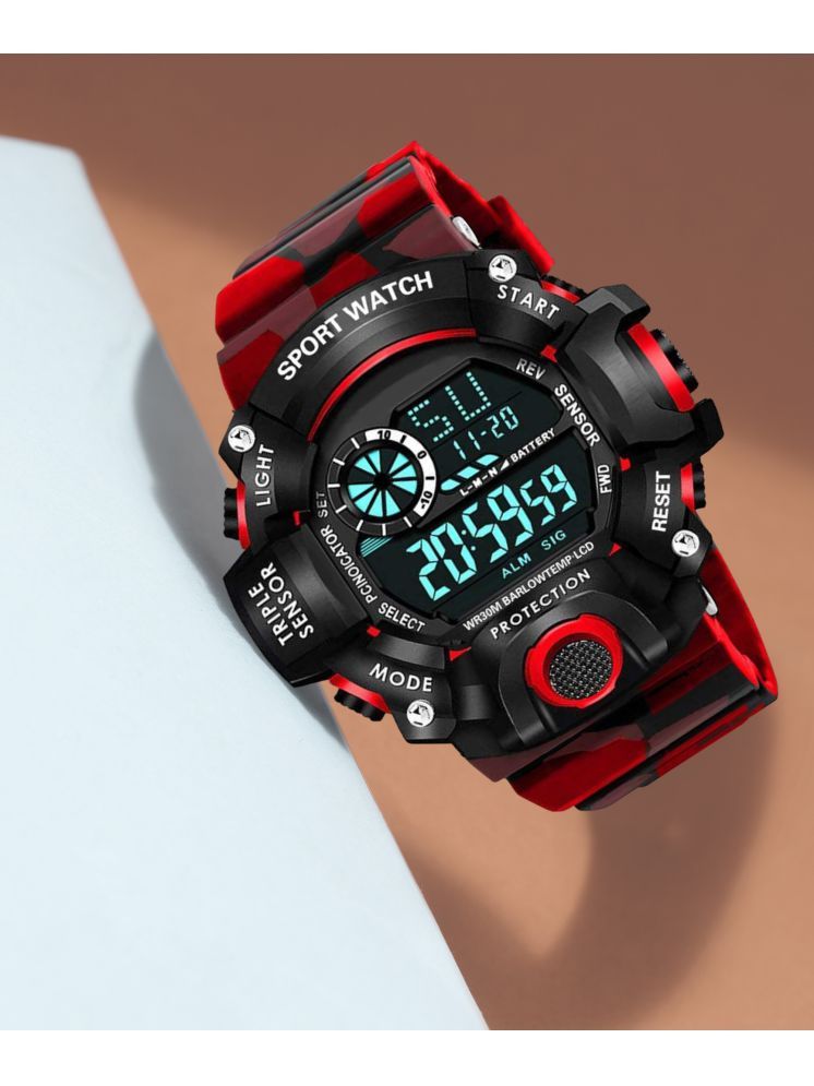     			Trex Red Silicon Digital Men's Watch