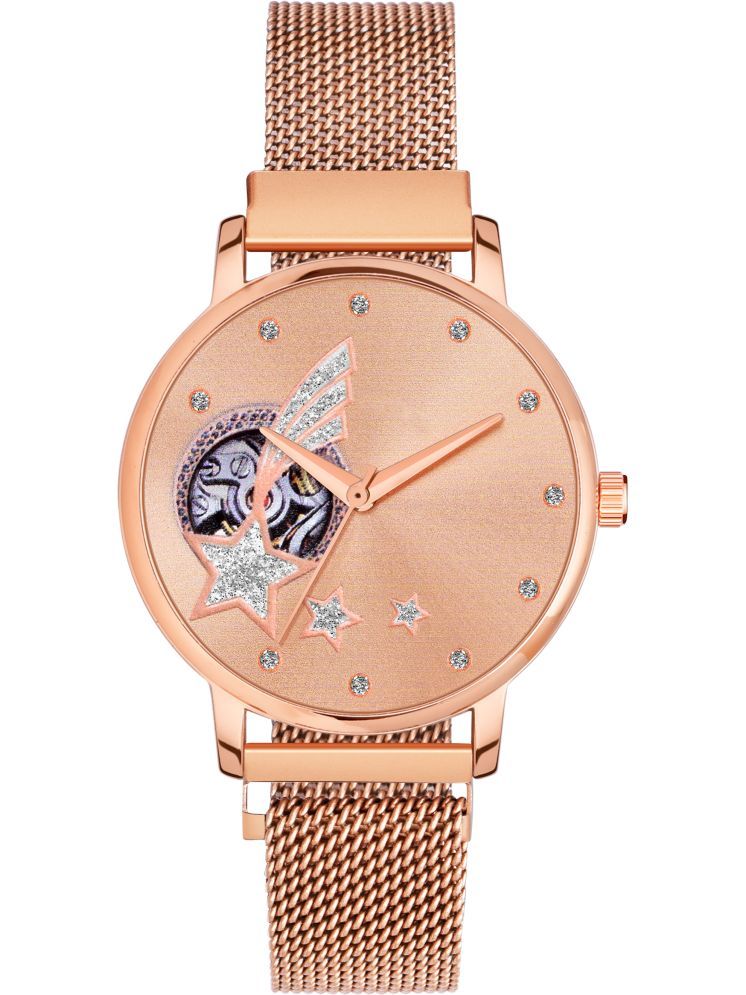     			Trex Rose Gold Metal Analog Womens Watch