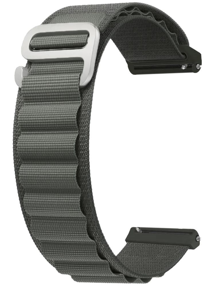     			ACM Watch Strap Nylon 20mm compatible with Acwo Fwit Play Smartwatch Sports Hook Band Grey