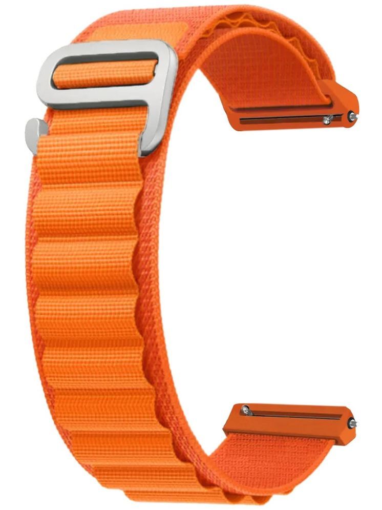     			ACM Watch Strap Nylon 22mm compatible with Timex Iconnect Go Plus Smartwatch Sports Hook Band Orange