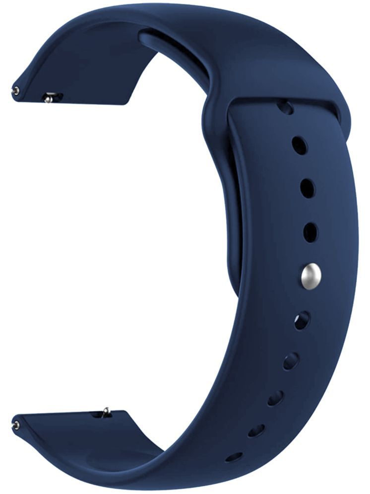     			ACM Watch Strap Silicone Belt 20mm compatible with Fastrack Noir Pro Smartwatch Sports Band Dark Blue