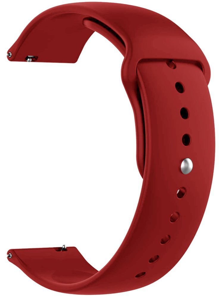     			ACM Watch Strap Silicone Belt 22mm compatible with Fastrack Radiant Fx3 Smartwatch Sports Band Red