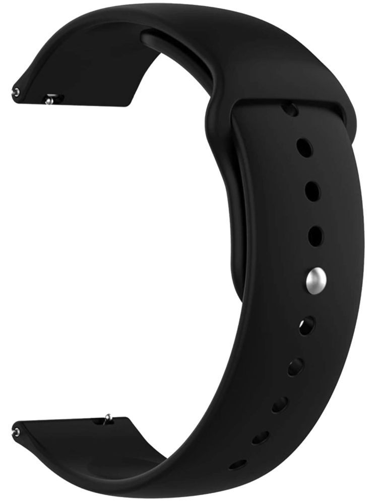     			ACM Watch Strap Silicone Belt 22mm compatible with Fastrack Styler Classic Smartwatch Sports Band Black