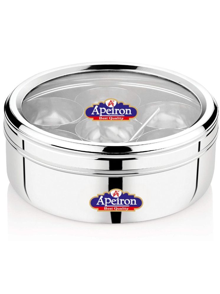     			APEIRON Neelam Dabba No.11 Steel Silver Spice Container ( Set of 1 )