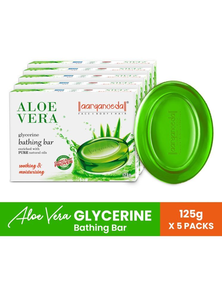     			Aaryanveda Moisturizing Aloe Vera Glycerine Soap Bathing Bar for All Skin Type ( Pack of 5 )