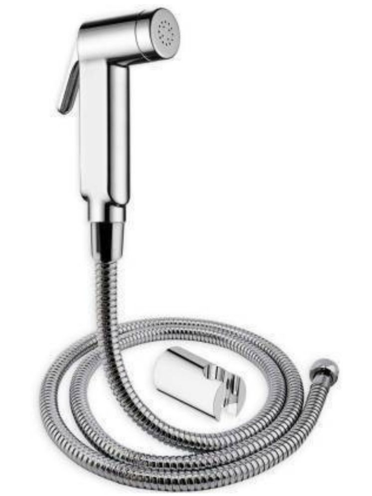     			BATHONIX Silver Supreme HF with 1m Hose Pipe & Hook Plastic(ABS) Health Faucet (Water Sprayer)