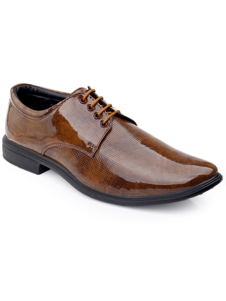     			Cozy Wear Tan Men's Derby Formal Shoes