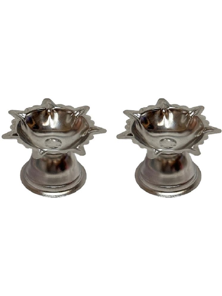     			Dynore Steel Floor Diya - Pack of 2