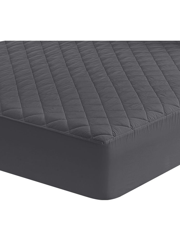     			GURU SALES - Quilted Water Proof Double King Size Mattress Protector - 198 cm (78") x 198 cm (78") - Grey