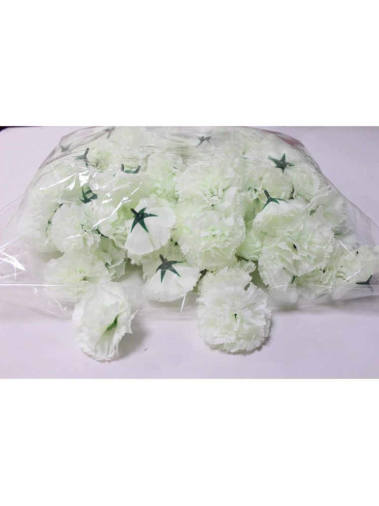     			Green plant indoor - White Carnations Artificial Flower ( Pack of 13 & More )