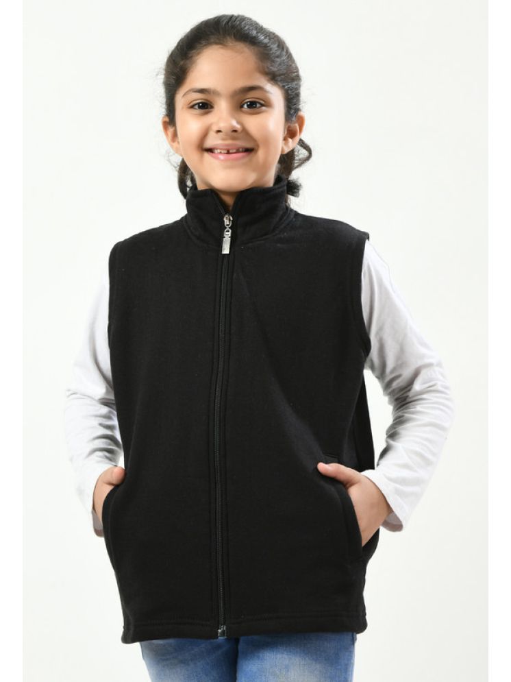     			IndiWeaves Girls Woollen Light Weight Jacket For ( Pack of 1 , Black )