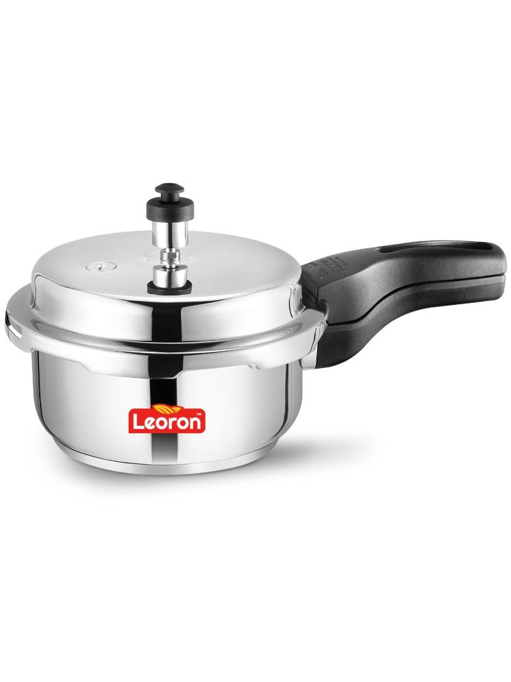     			LEORON Non Stick Stainless Steel Outer Lid OuterLid Pressure Cooker Induction Bottom Bakelite Handle 2 L