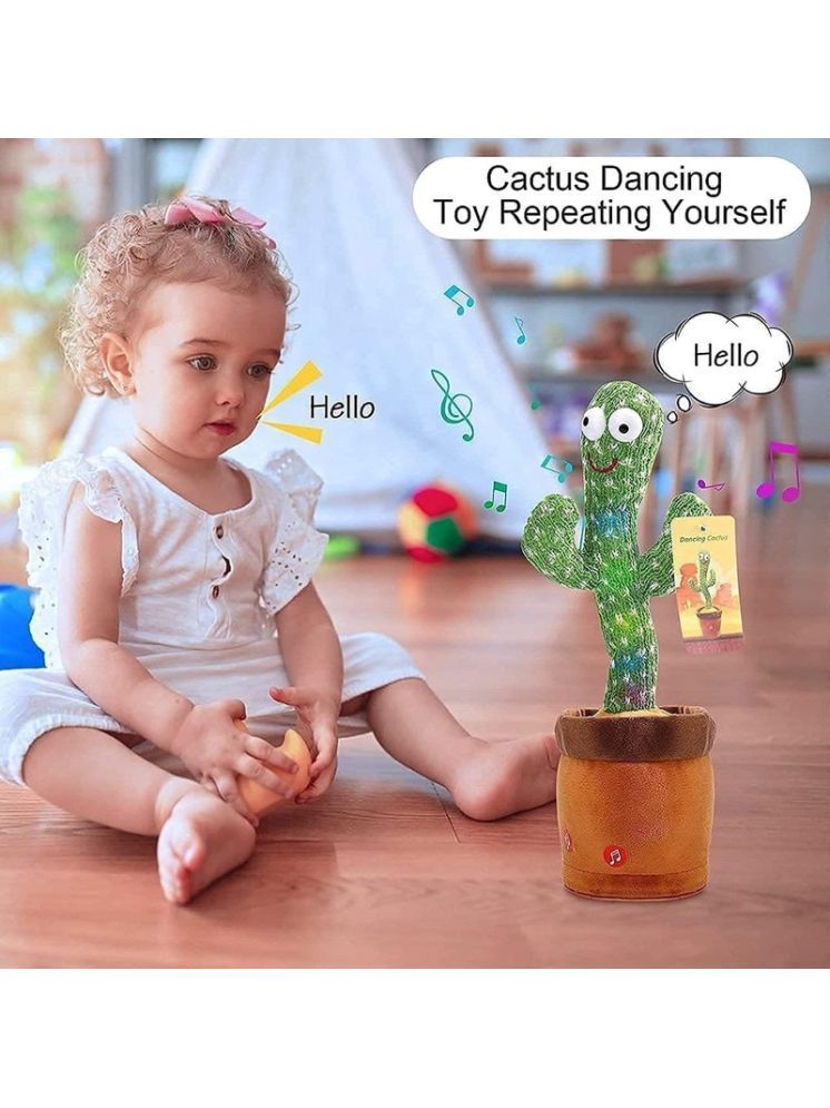     			Rechargeable Toys Talking Cactus Baby Toys for Kids Dancing Cactus Toys Can Sing Wriggle & Singing Recording