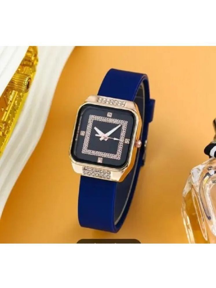     			Renaissance Traders Blue PU Analog Womens Watch