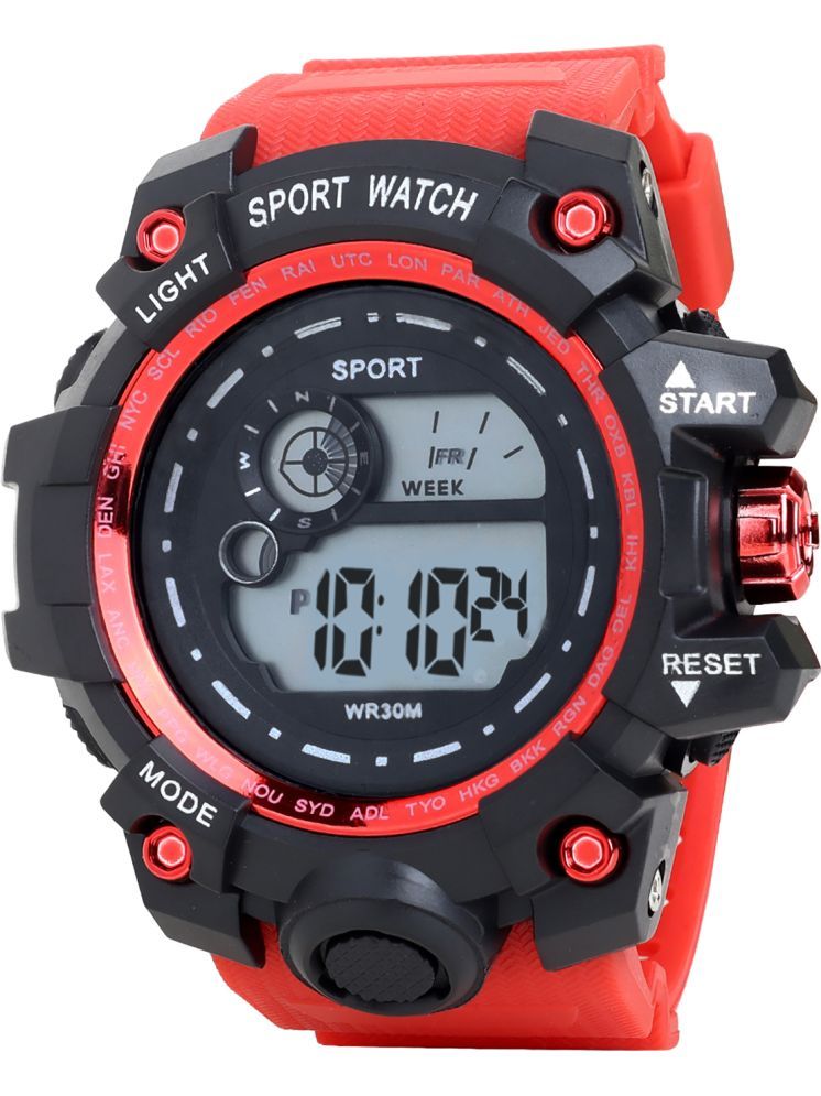     			Trex Red Silicon Digital Men's Watch