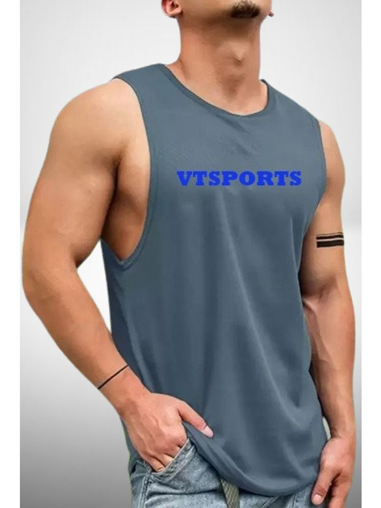     			VTSports Pack of 1 Polyester Gym Vest For Men ( Grey )