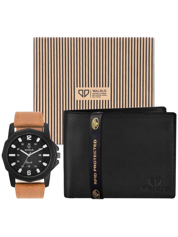     			Walrus Tan PU Analog Men's Watch