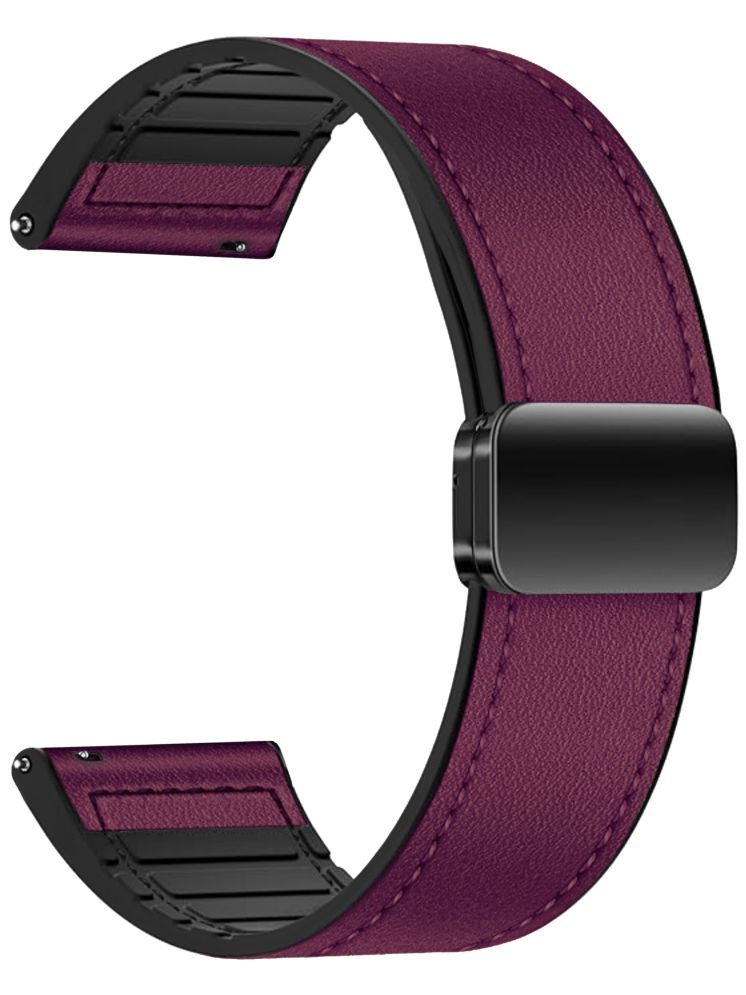     			ACM Watch Strap Leather Magnetic Silicone 22mm compatible with Fastrack Styler Fs2 Pro Smartwatch Belt Luxury Band Purple