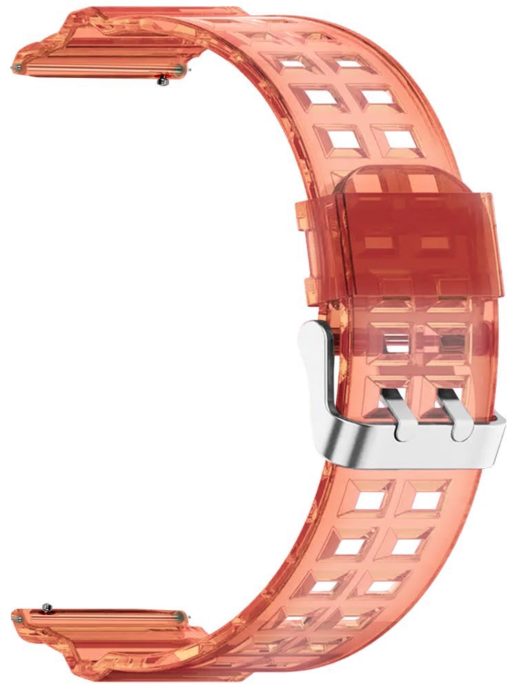     			ACM Watch Strap Silicone Transparent Design 22mm compatible with Acwo Fwit Go-On Ultra Smartwatch Classy Band Orange