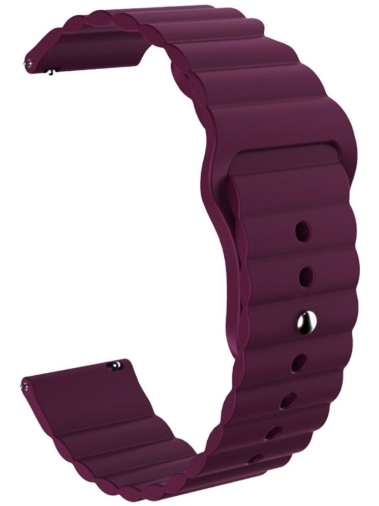     			ACM Watch Strap Wave Design Silicone Belt 22mm compatible with Boat Lunar Pro Smartwatch Sports Band Purple