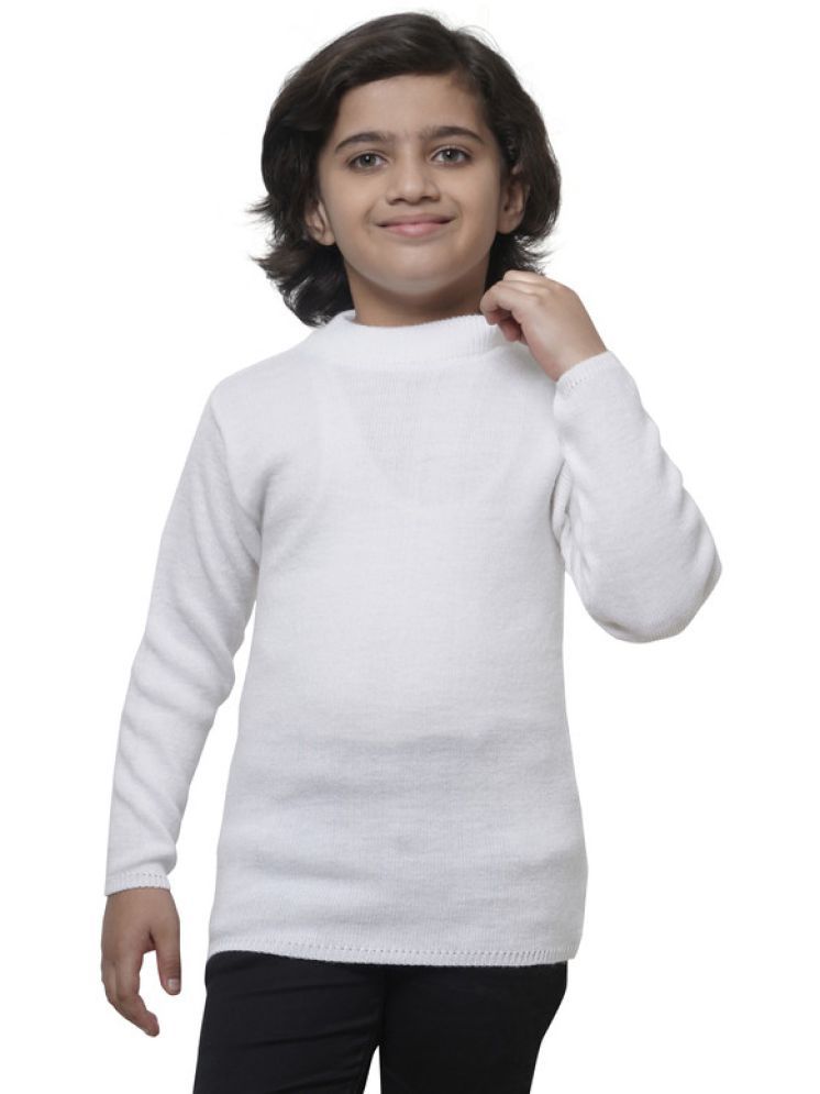     			IndiWeaves Pack of 1 Boys Woollen Blend Sweater ( White )