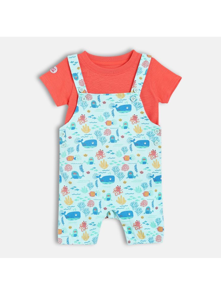     			MINI KLUB Pack of 1 Baby Boys Cotton Dungaree Sets ( Multicolor )