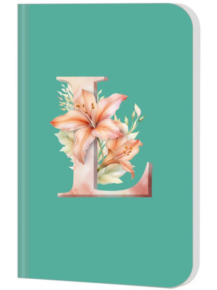     			Sketchfab Premium Soft Bound Notebook Diary for Girls, Boy and Women (A5, 80 GSM, 144 Unruled Pages) Floral Design L Lasercut Regular A5 For Office School College Unruled Pages Journal, Gift (Initial L)