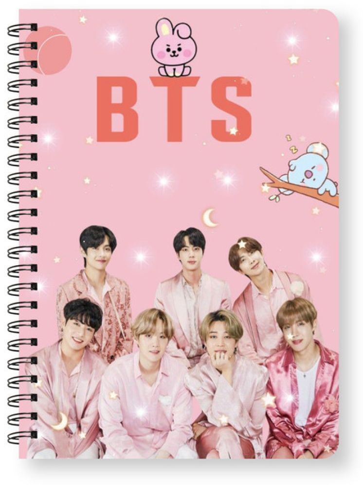     			Sketchfab Spiral-Wiro A5, BTS Army Notebooks, For Writing Personal, Students And Office School, Home Use Eco-Friendly Pocket Size (5.82 X 8.26 inch) Ruled 144 pages-80 Gsm Notepad (11932)