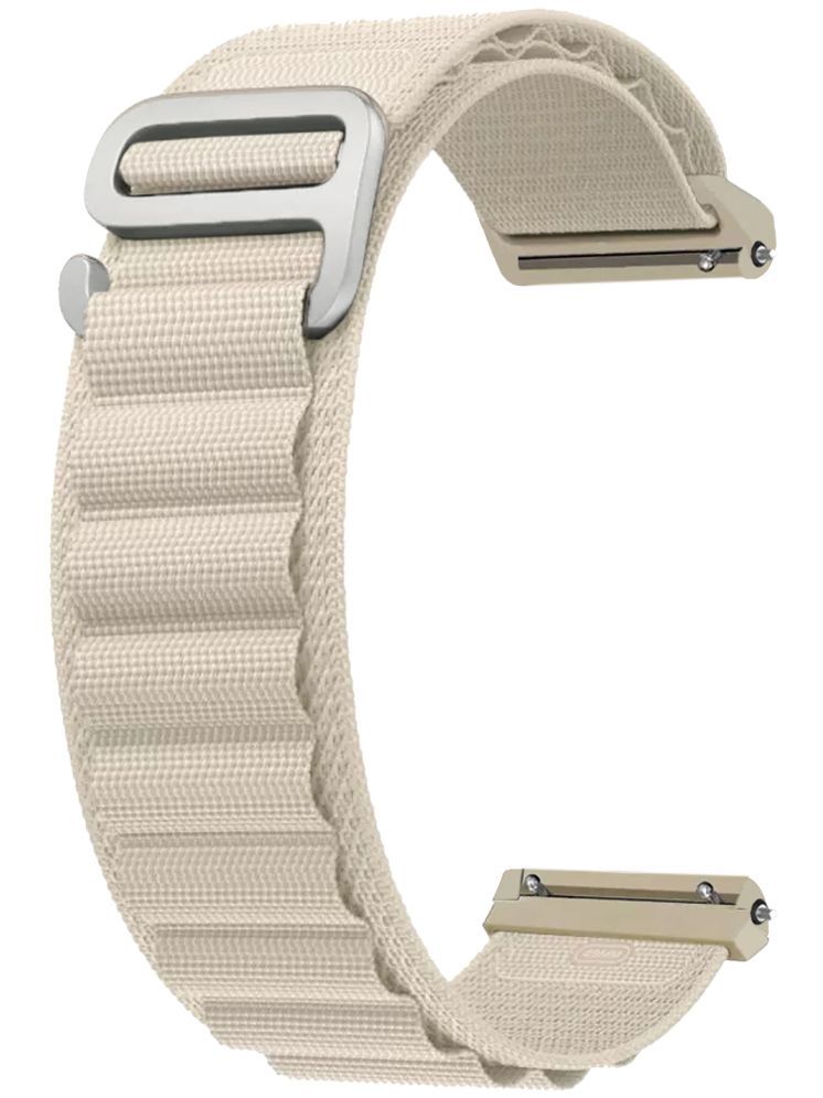     			ACM Watch Strap Nylon 22mm compatible with Zebronics Zeb Hydra Smartwatch Sports Hook Band White