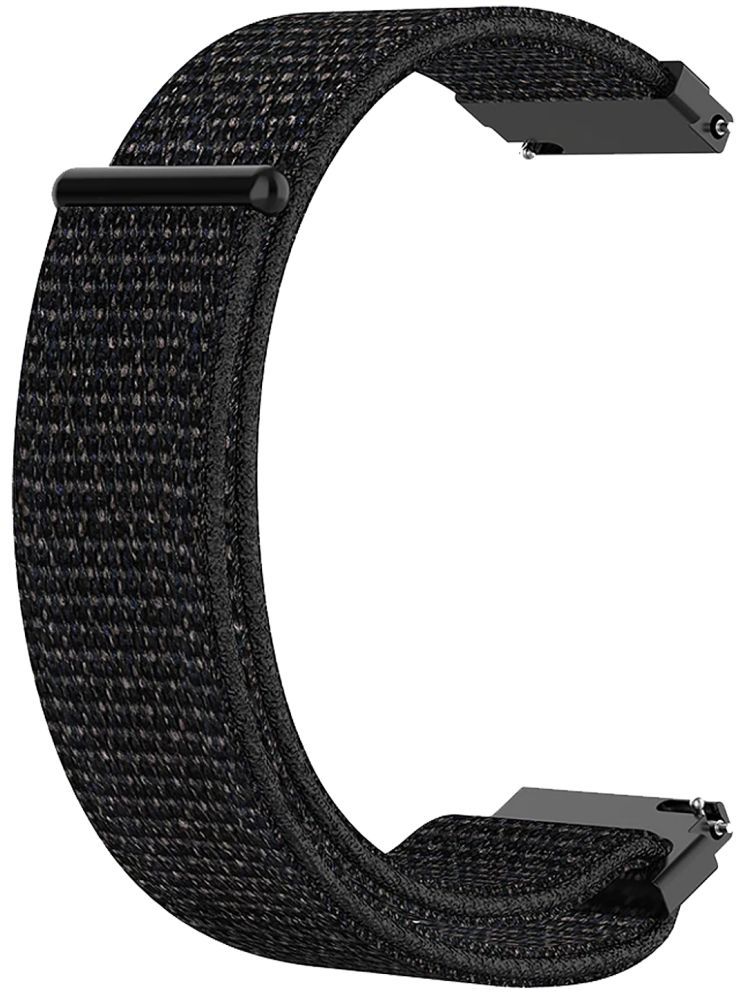     			ACM Watch Strap Nylon Soft 20mm compatible with Motorola Moto Watch 70 Smartwatch Sports Band Black