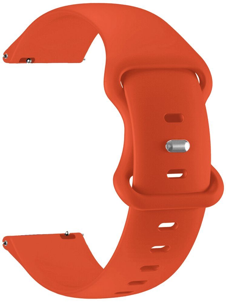     			ACM Watch Strap Silicone Belt 20mm compatible with Motorola Moto Watch 70 Smartwatch Sports Dual Closure Band Orange