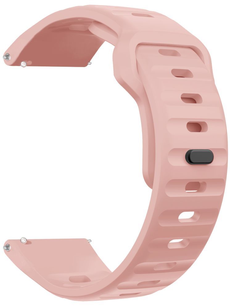     			ACM Watch Strap Sports Silicone Belt 22mm compatible with Pebble Orbit Smartwatch Breatheable Band Pink