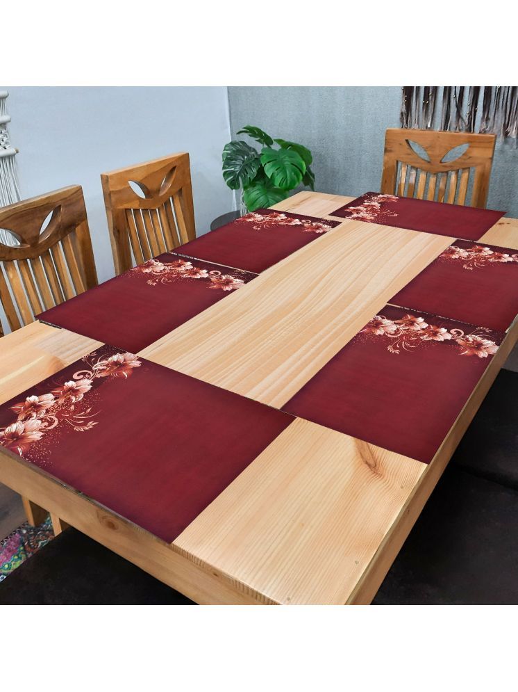     			CreadCraft PVC Solid Rectangle Table Mats ( 40 cm x 30 cm ) Pack of 1 - Multi