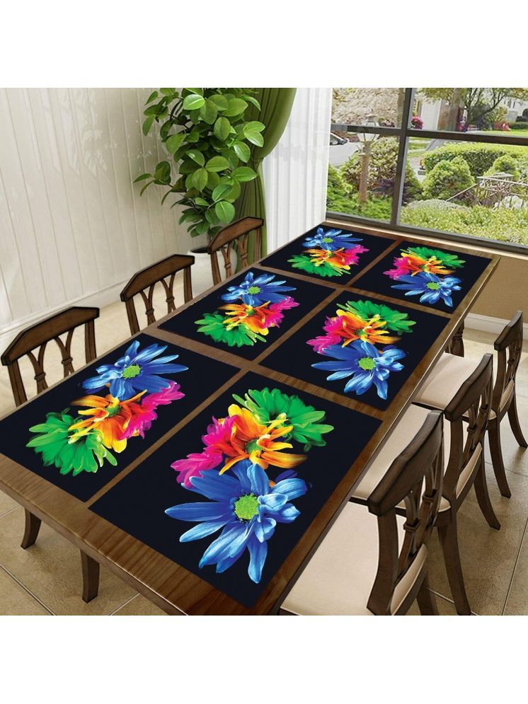     			CreadCraft PVC Solid Rectangle Table Mats ( 40 cm x 30 cm ) Pack of 1 - Multi