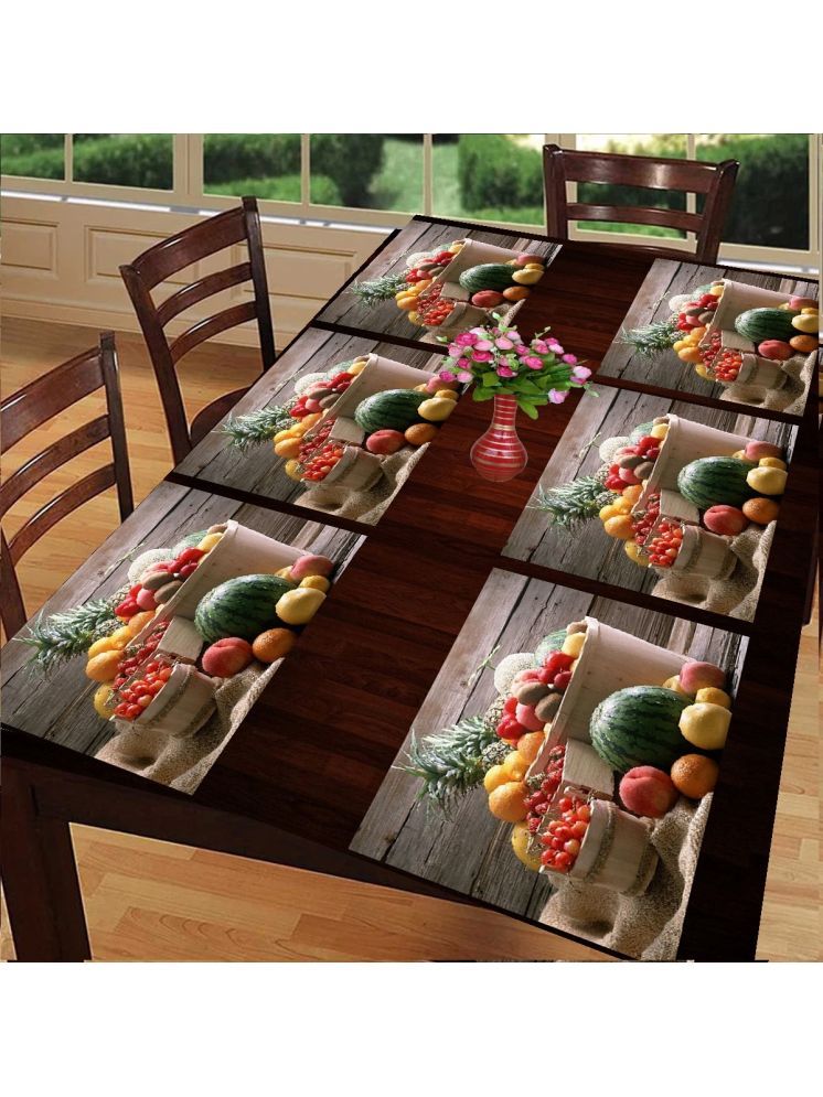     			CreadCraft PVC Solid Rectangle Table Mats ( 40 cm x 30 cm ) Pack of 1 - Multi