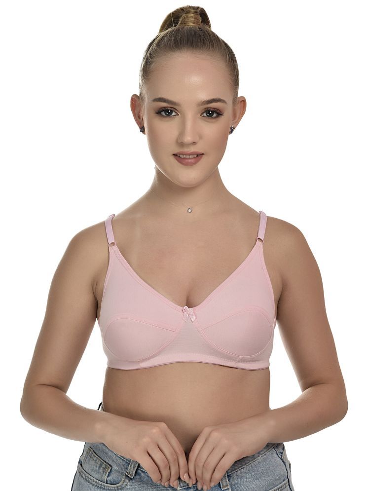     			Desiprime Pack of 1 Cotton Non Padded Everyday Bra For Women ( Pink )