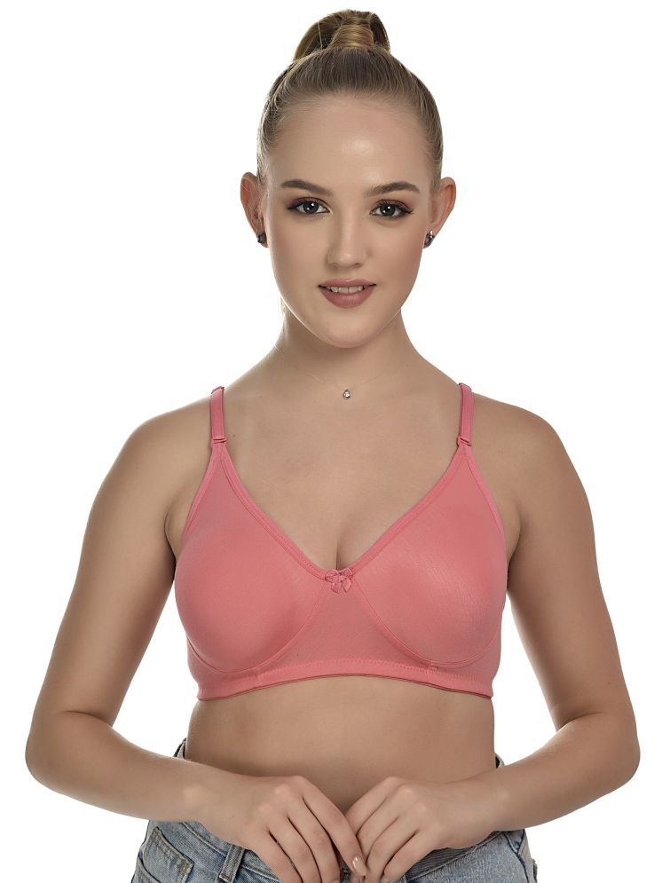     			Desiprime Pack of 1 Cotton Non Padded Everyday Bra For Women ( Orange )