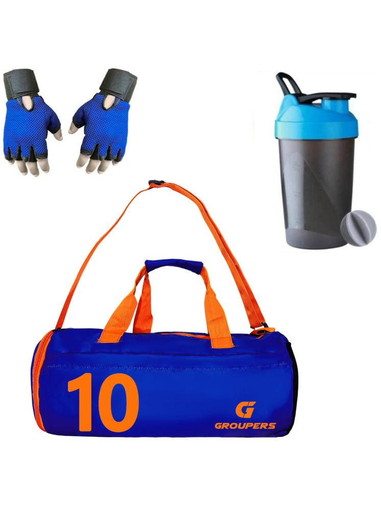     			GROUPERS Polyester BLUE 20 Ltrs Gym Bag