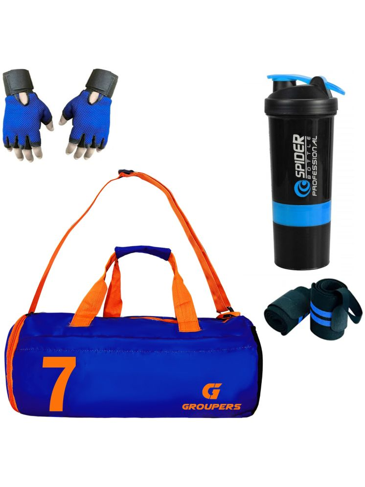     			GROUPERS Polyester BLUE 20 Ltrs Gym Bag