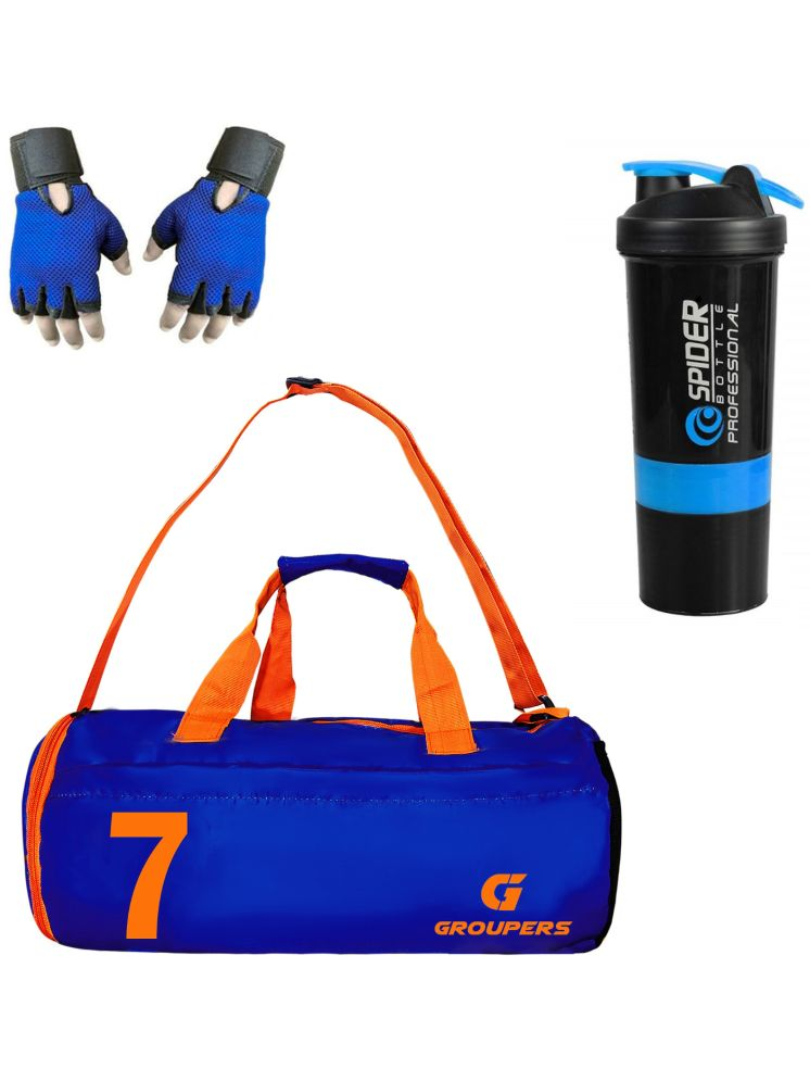     			GROUPERS Polyester BLUE 20 Ltrs Gym Bag