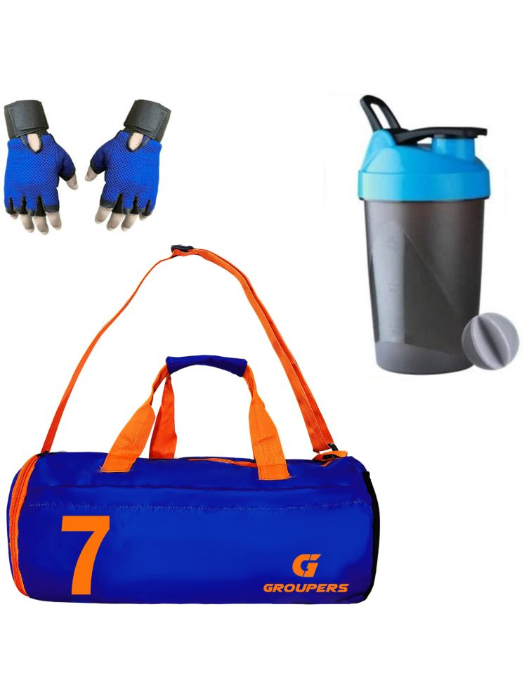     			GROUPERS Polyester BLUE 20 Ltrs Gym Bag