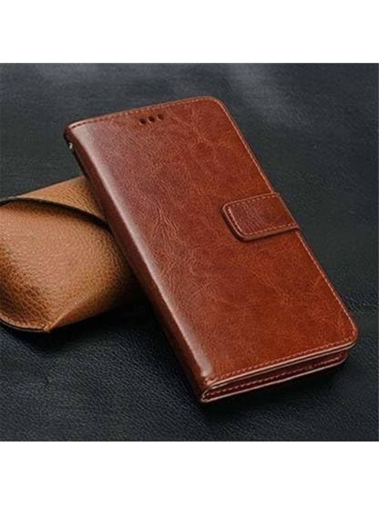     			Masque Brown Flip Cover Artificial Leather Compatible For Xiaomi Redmi 8A Dual ( Pack of 1 )