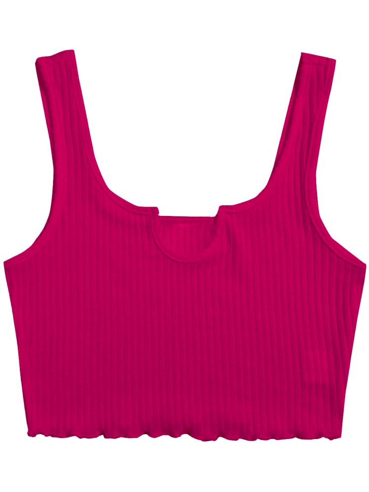     			S Stair Pink Cotton Blend Women's Crop Top ( Pack of 1 )