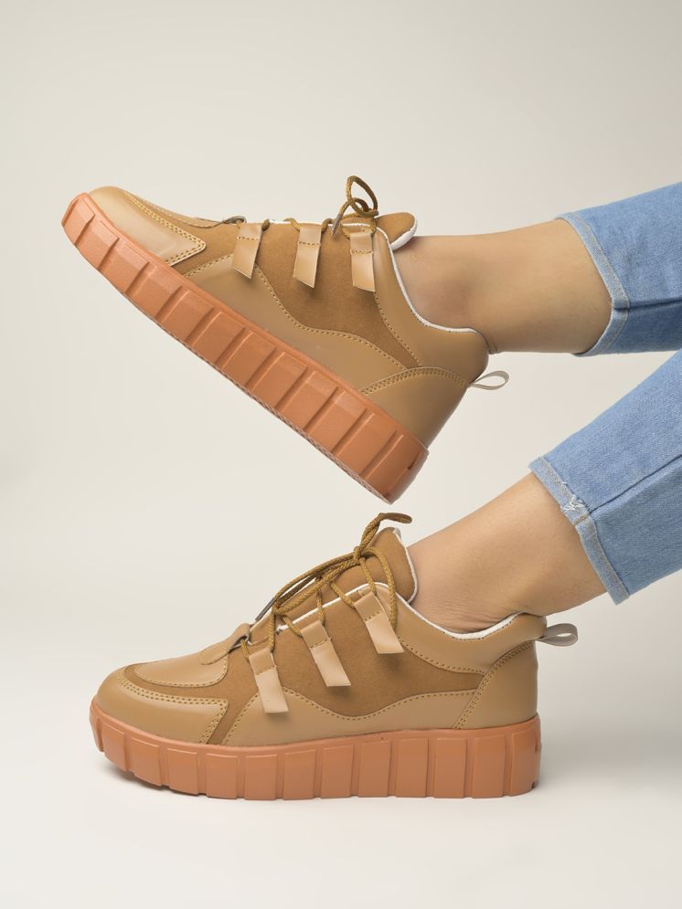     			Stylestry Tan Women's Sneakers