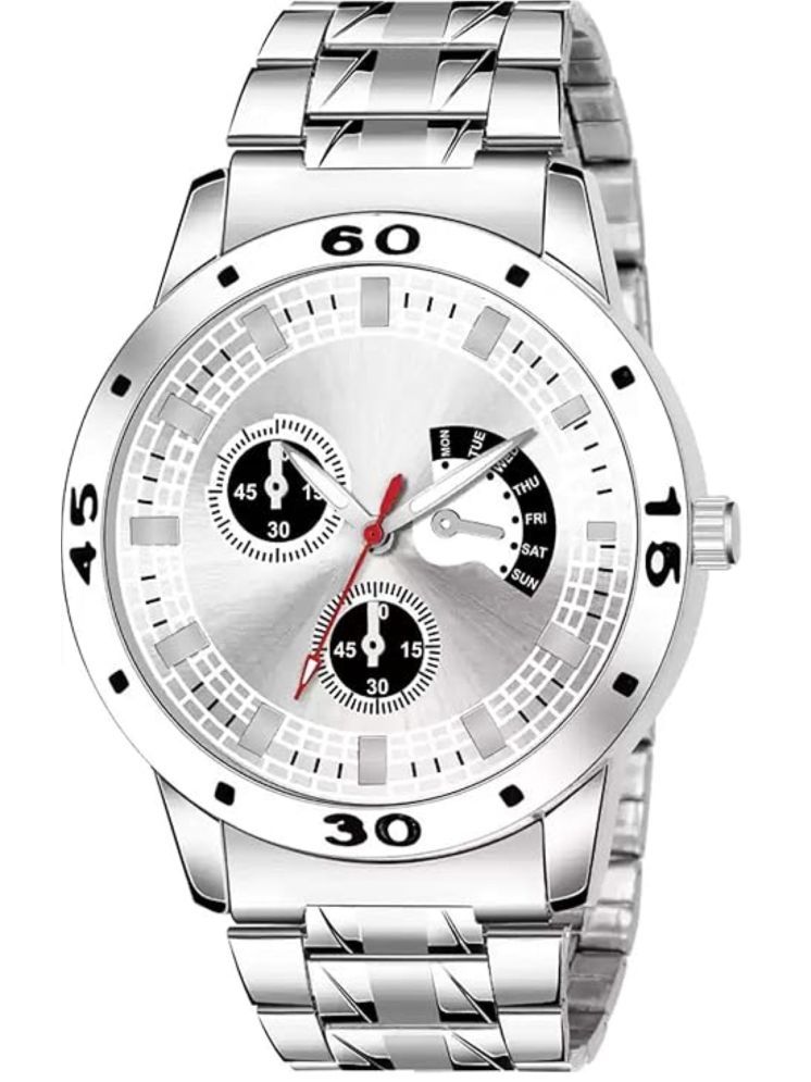     			Svats Silver Stainless Steel Analog Men's Watch