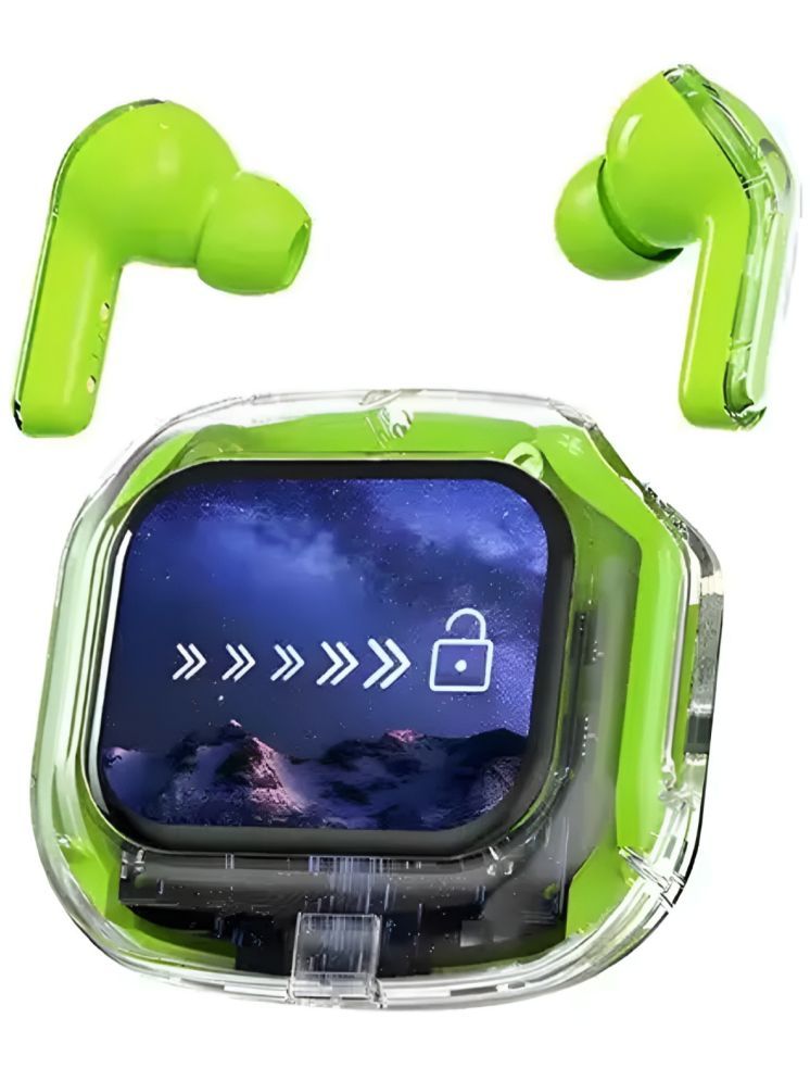     			VEhop AIR MAX TOUCH SCREEN Bluetooth True Wireless (TWS) In Ear 30 Hours Playback Low Latency,Fast charging IPX4(Splash & Sweat Proof) Green